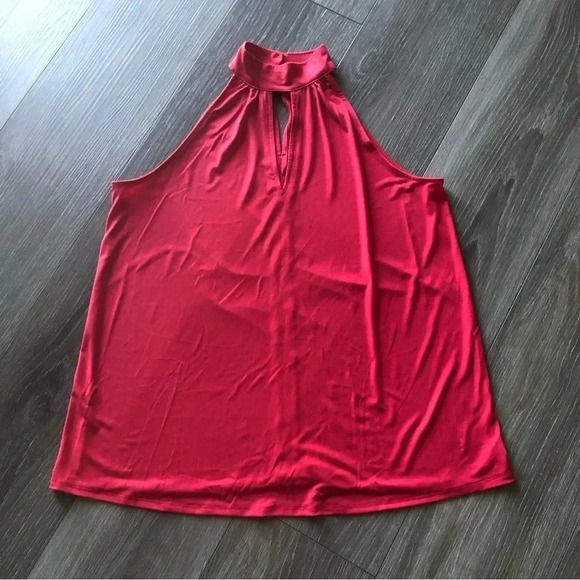 THE LIMITED Women's Solid Red Halter Top Size Medium - Picture 2 of 10